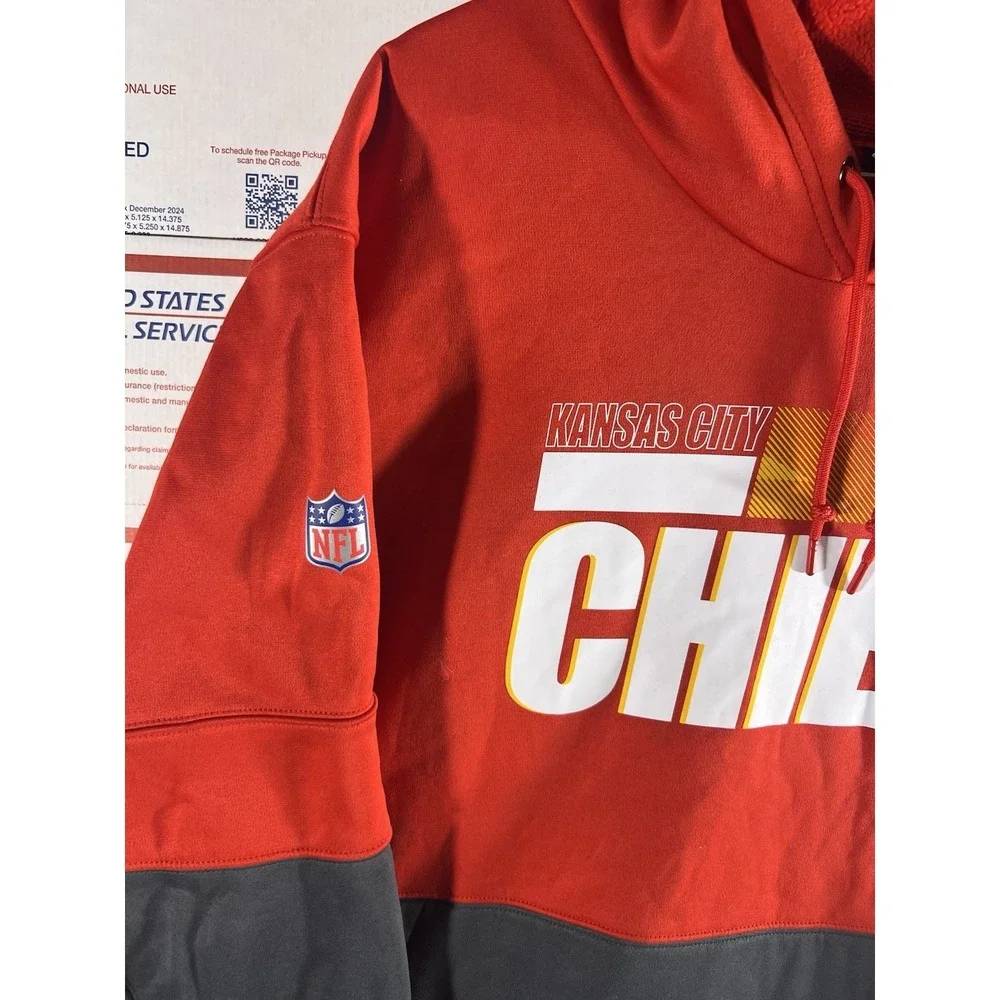 Kansas City Chiefs Nike DriFit OnField Apparel NFL Football Hoodie Sweatshirt 3X